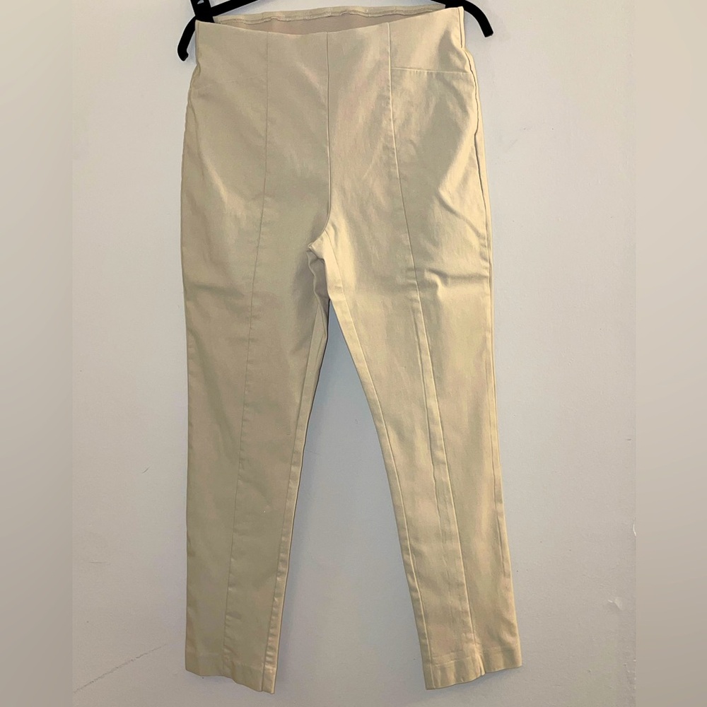 Chico's SO SLIMMING Tan Bridgett Ankle Pants Sz 1
